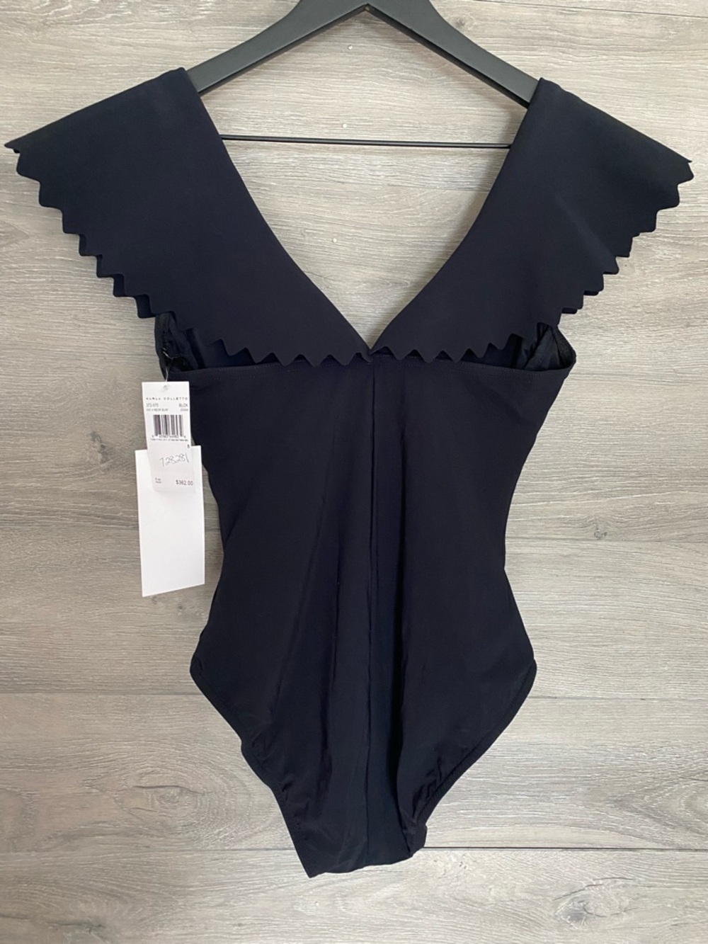 Karla Colletto V Neck Underwire Swimsuit One Piece NWT Black 8 - Picture 7 of 8